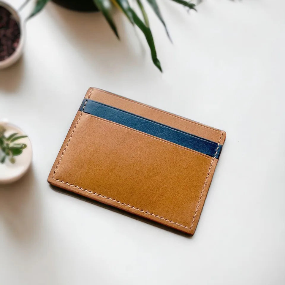 Regular cardholder-caramel navy-student work-sq